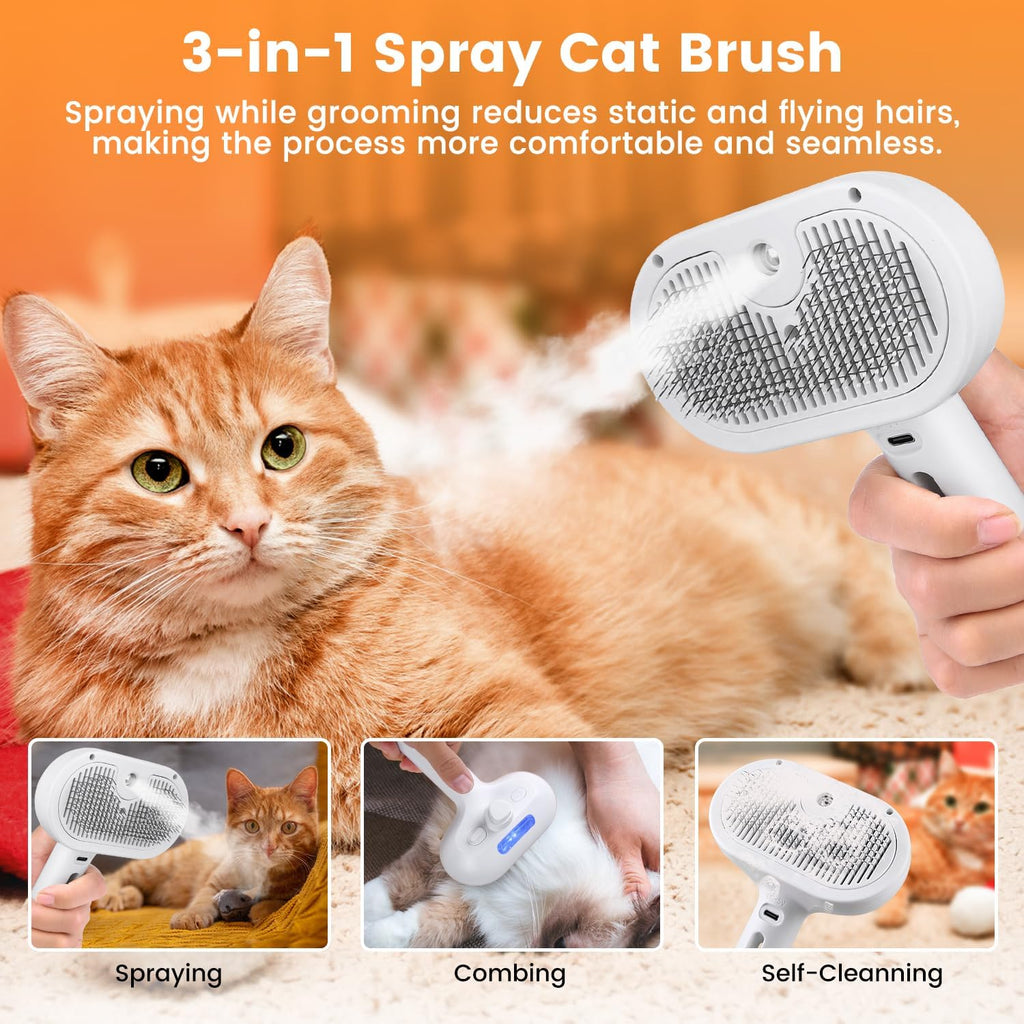 3 In 1 Pet Steam Brush (Dogs and Cats)